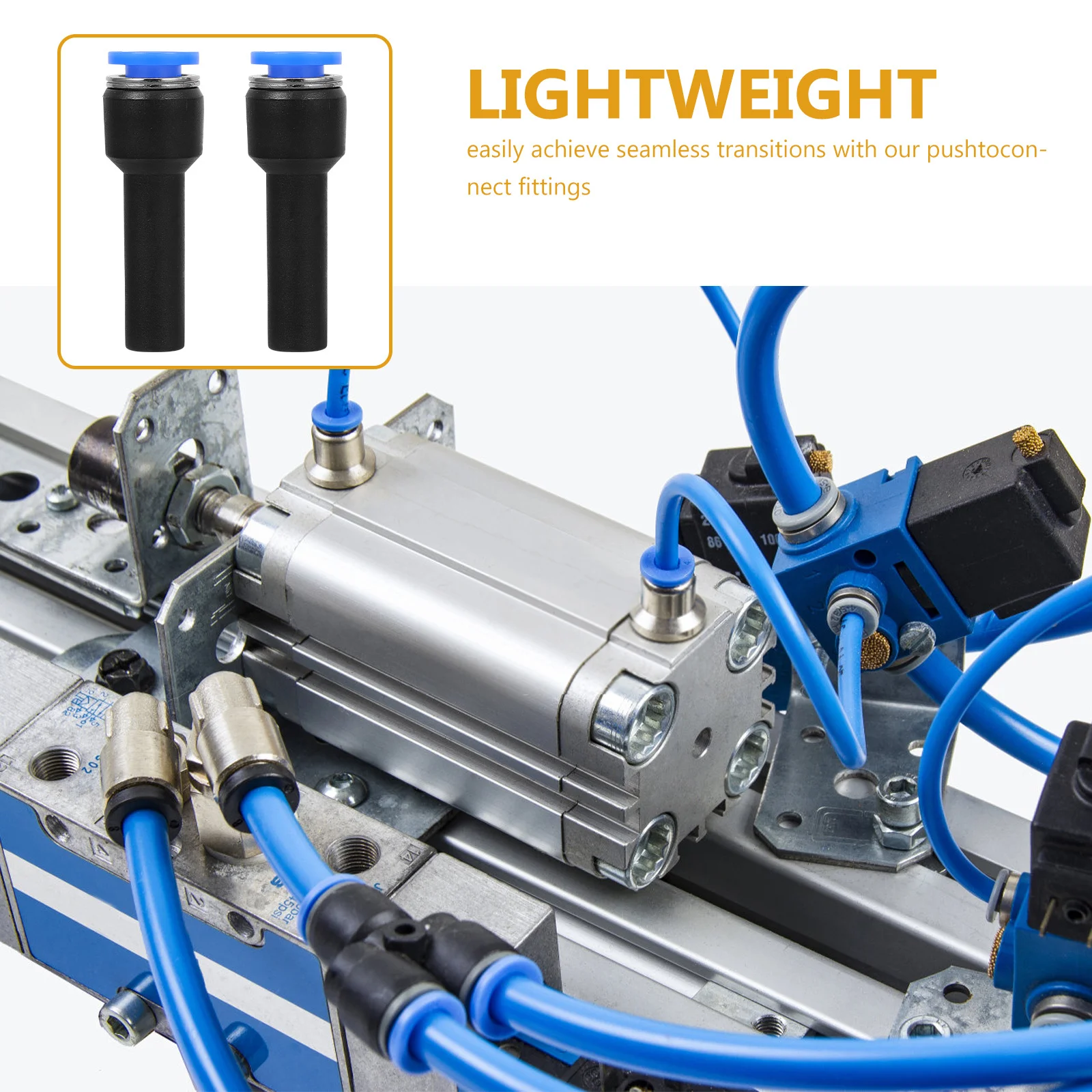 

5pcs Push To Connect Plastic Pneumatic Connectors For Tube Air Hose Quick Connect Fittings Reducing Coupler Parts For Gas