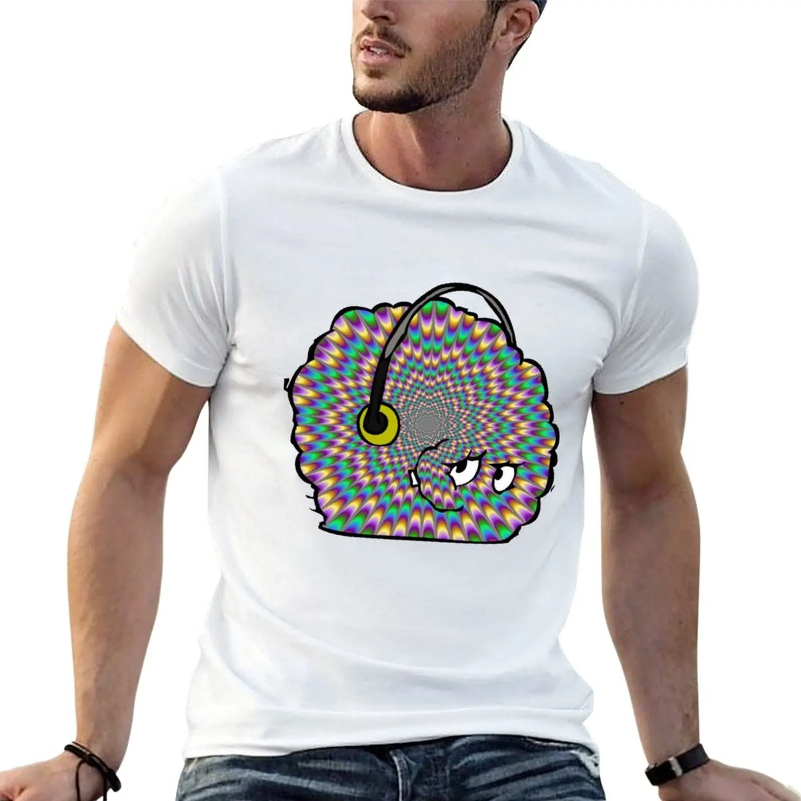 

meatwad trippy jammin_ T-Shirt t shirts for man cotton funny t shirts for man graphic cars T-Shirt