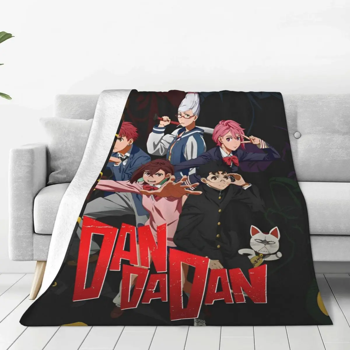 Dandadan Momo Seiko Ayase Fleece Blankets Anime Funny Throw Blanket for Sofa Bedding Lounge 200x150cm Plush Thin Quilt