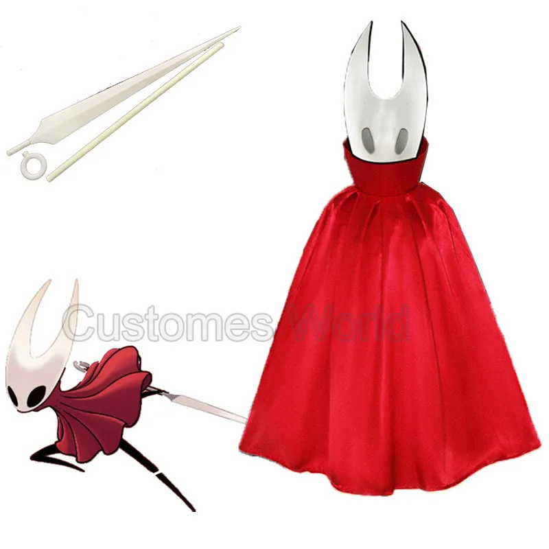 

Game HollowKnight:Silksong Cosplay Fantasy Game Hornet Costume prop Knight Cloak Halloween Carnival Gifts Party Children Suit