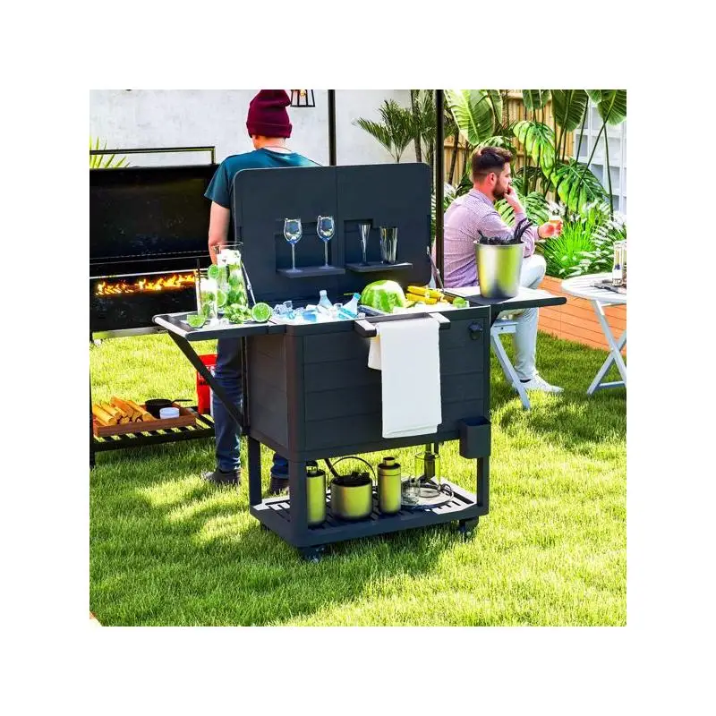 

Cooler Cart for Shipping - Portable Insulated Beverage Carrier, Ideal for Outdoor Events, Picnic, BBQ, Camping, and Tailgating