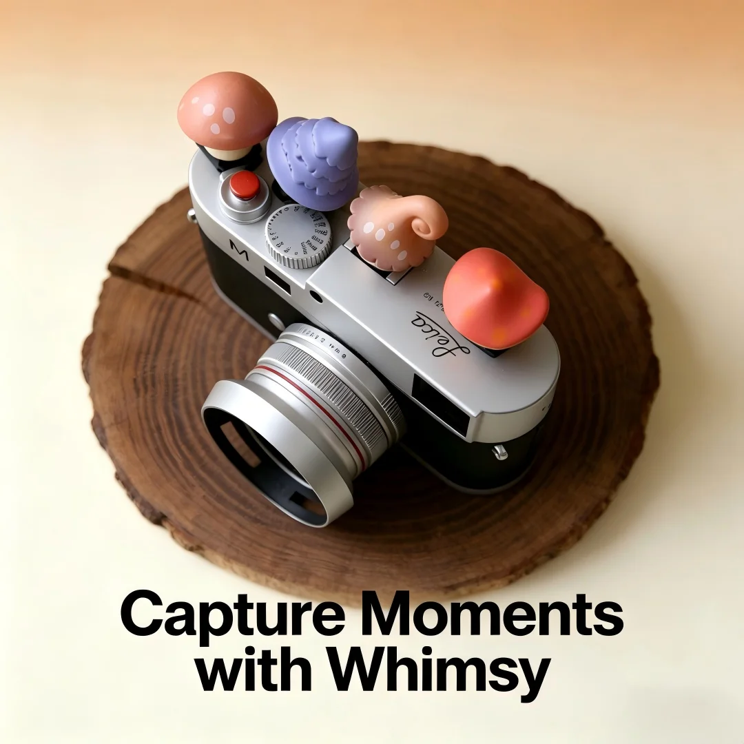 Cute  Mushroom SeriesHot Shoe Cover for Leica Q2 Fuji X100V X-T5 Sony ZV-1 Canon EOS R5 Nikon Z5 Camera Accessories