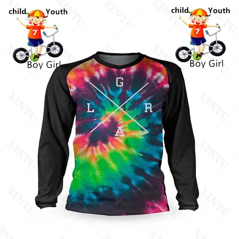 Boys & Girls Loose Rider Jerseys Mountain Bike Riding Downhill Jerseys Motocross Sportswear MTB MX Youth Breathable Clothing