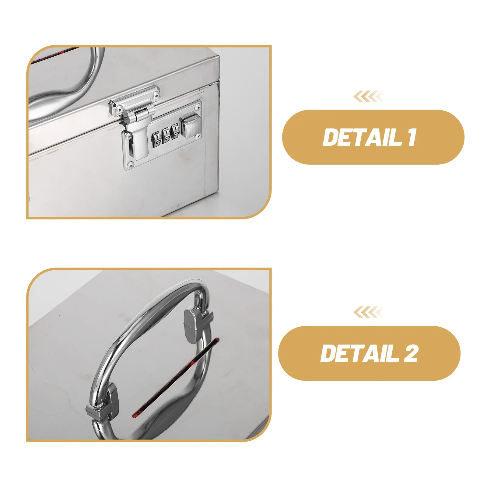 Stainless Steel Savings Box Unbreakable Metal Money Jar For Adults Secure Cash Storage Home Office Budget Organizer