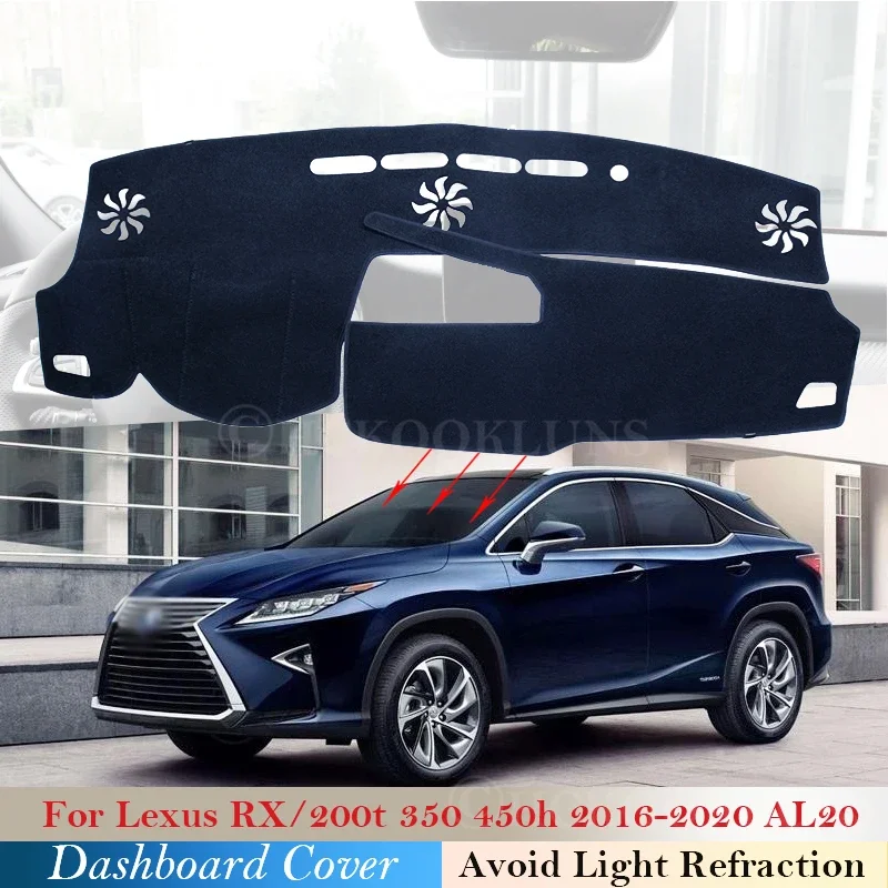 Dashboard Cover Protective Pad for Lexus RX 2016~2020 AL20 Car Accessories Dash Board Sunshade Carpet RX200t RX350 RX450h 350