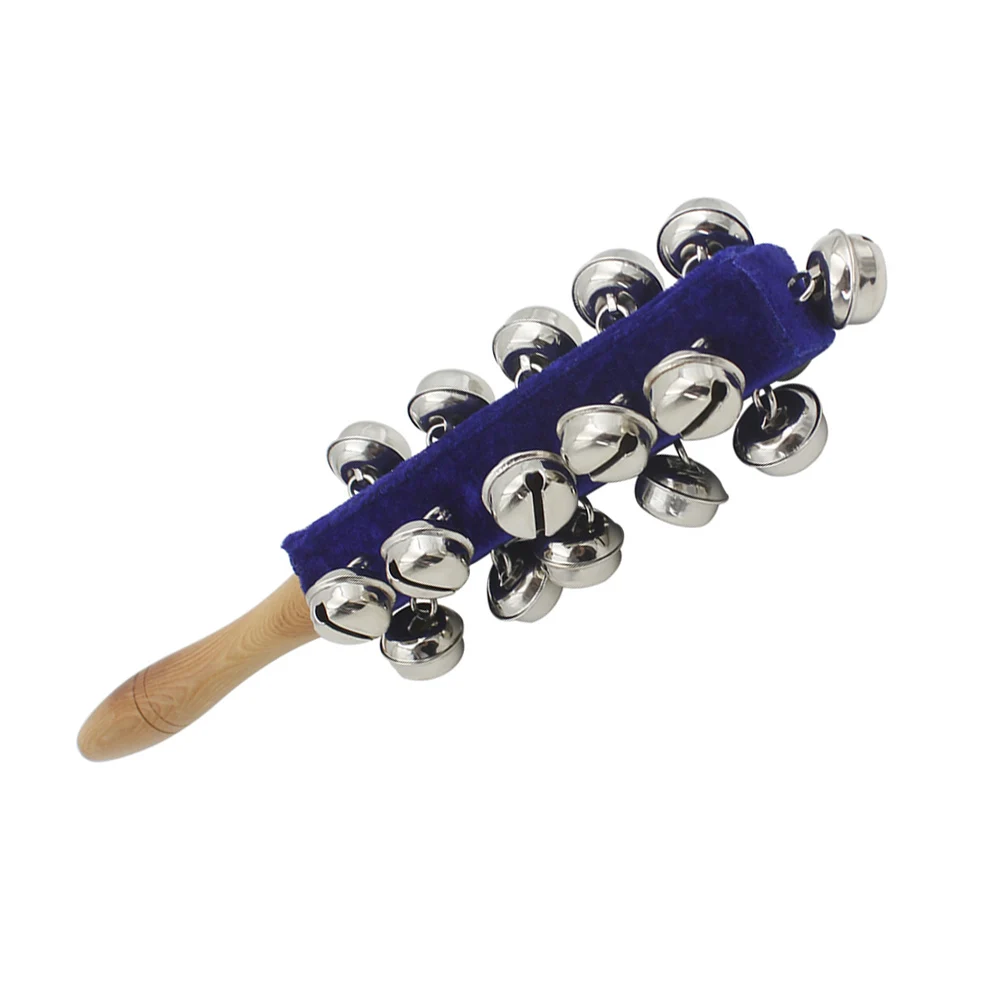 

Handheld Bell Jingle Stick with Wooden Handle Child Early Educational Toy Percussion Musical Instrument Toy for Baby Kids
