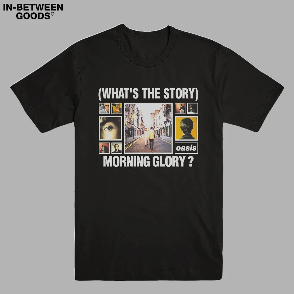 OASIS T-Shirt Band Alternative Rock American Hip Hop Kurzarm Herren und Damen Baumwolle Rundhals Sommer Sänger Top