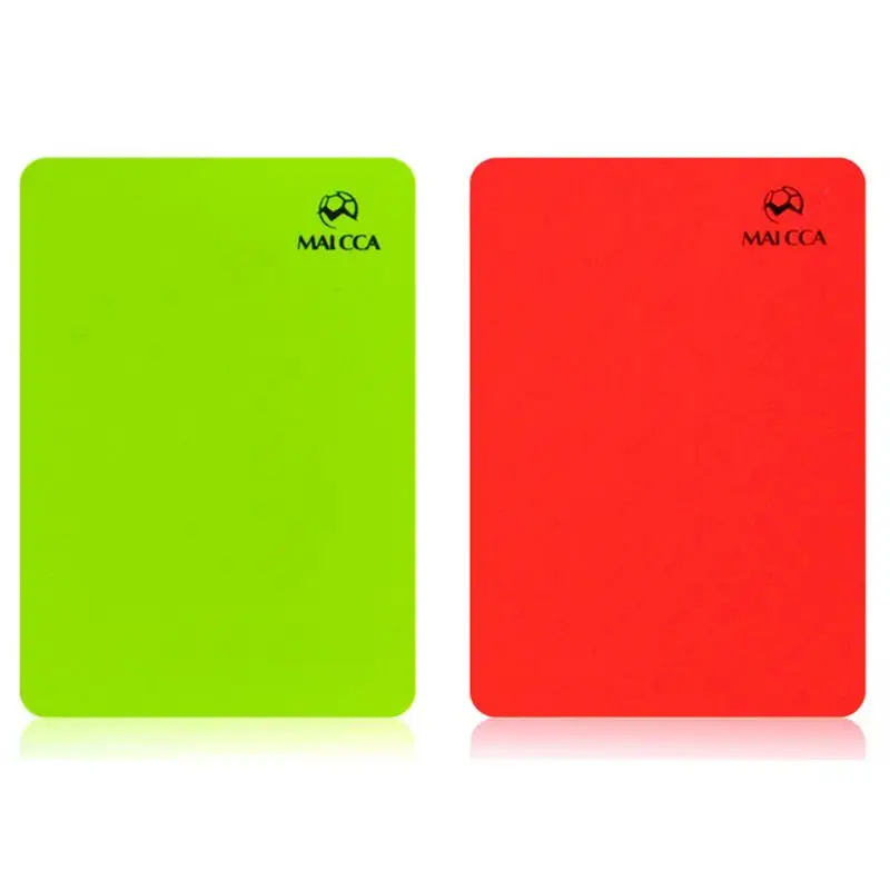 Soccer Referee Record Book Fluorescent Red Yellow Cards With Leather Wallet And Pencil Recording Paper Football Equipment