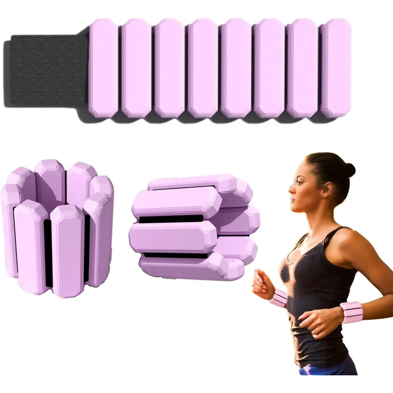 Wrist Ankle Weights Wearable Adjustable Arm Leg Weights Bangles Weighted Pilates Weight Bracelet for Yoga Barre Walking Gym
