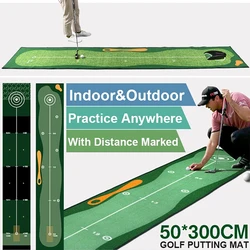 Esterilla de Golf verde para interiores, equipo de entrenamiento de Putting, para el hogar y la Oficina, 50x300cm