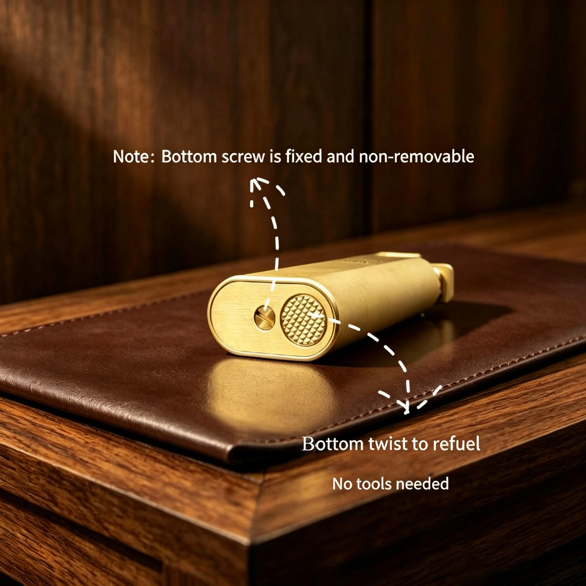 CNC Brass Butane Lighter Flint - Fire Starting Kit review and price