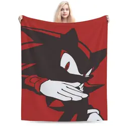 Normal Black Shadow Hedgehog Anime Manga Style Background Red An Ultra-Soft Micro Fleece Blanket