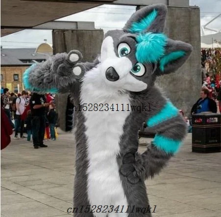 Fox Dogs Mascot Costume Furry Dog Cosplay Costume Halloween Custom Anime Fursuit Character Fancy Dress Party