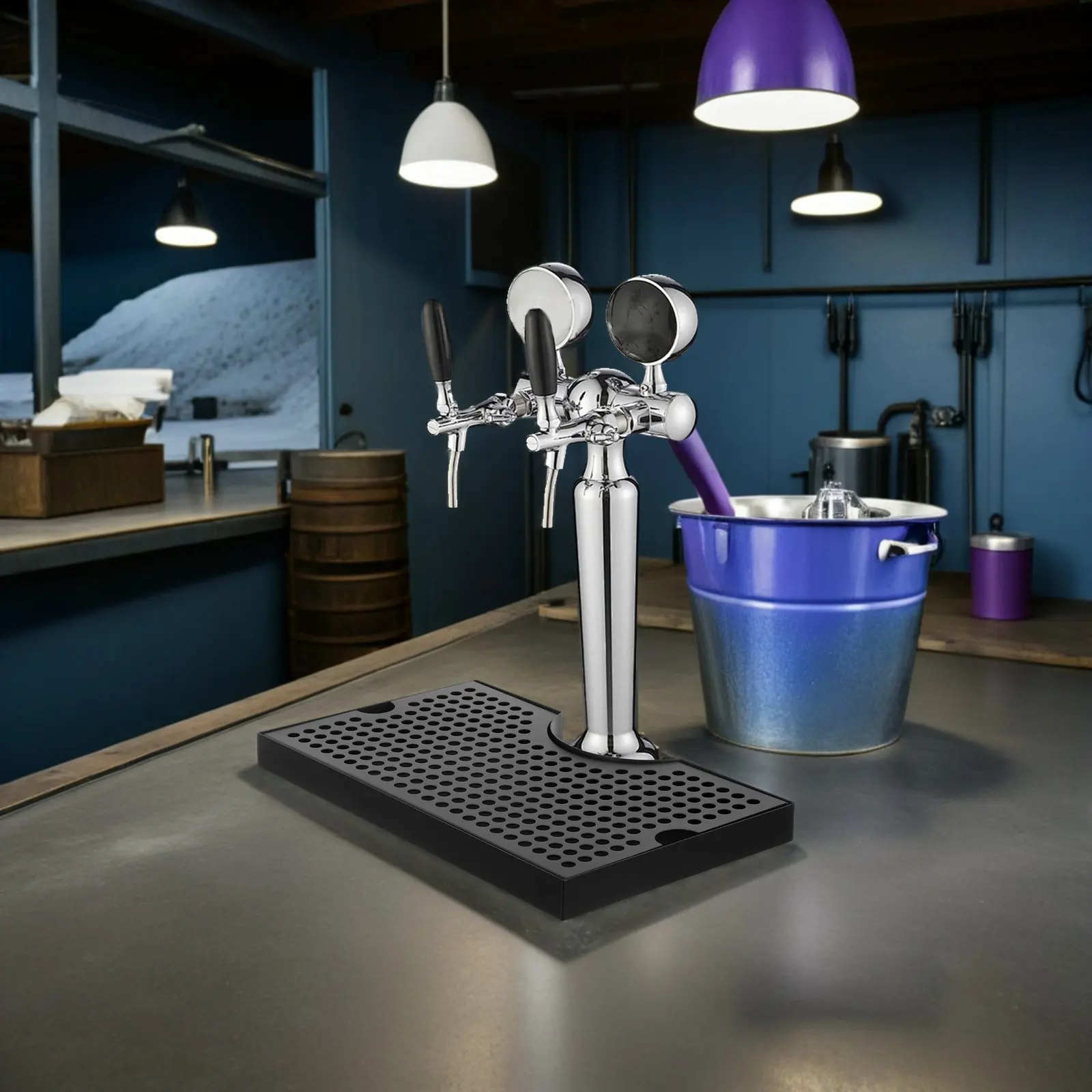

Detachable Stainless Steel Drip Tray Wall Mounted Draft Beer Faucet Spill Pan Homebrew Beer Pouring Tray Drink