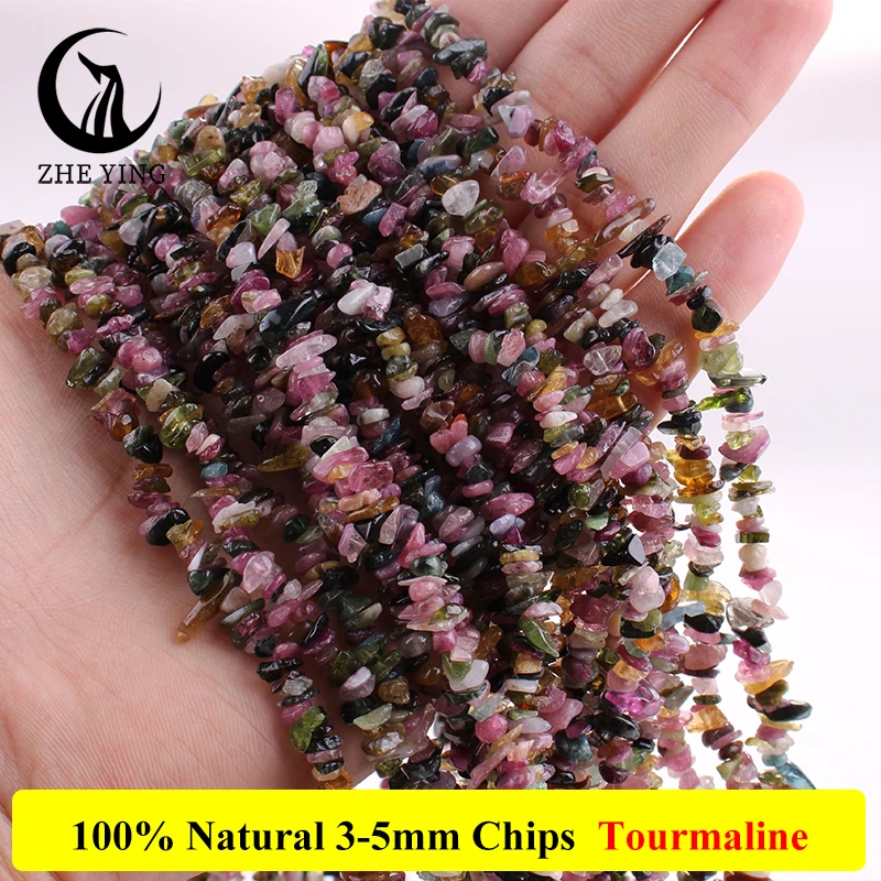 Cheap 3-5mm Irregular Tourmaline Beads Small Tiny Loose Gemstone Beads for Bracelet Making DIY Jewelry Accessories