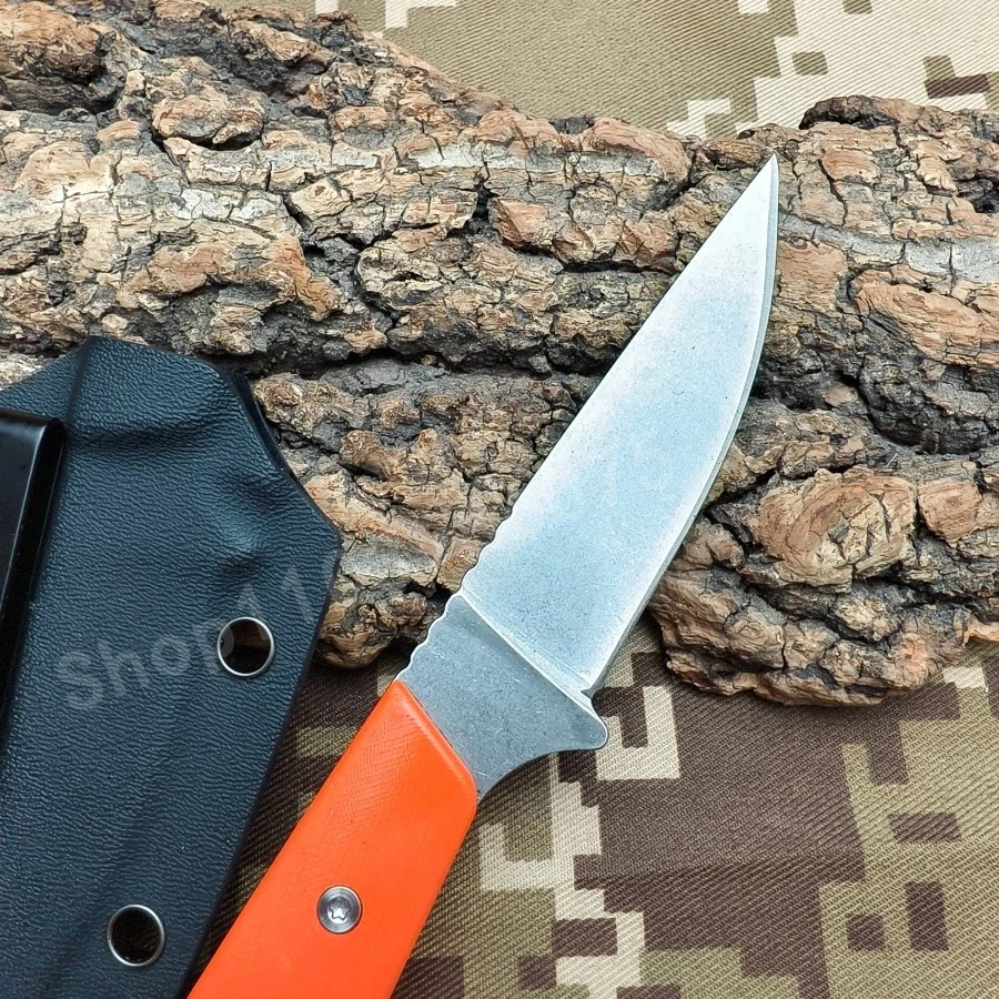 

Оранжевый нож с фиксированным клинком для кемпинга, походов, повседневного использования, экстренных ситуаций, практичный нож для резки, нож для рыбалки