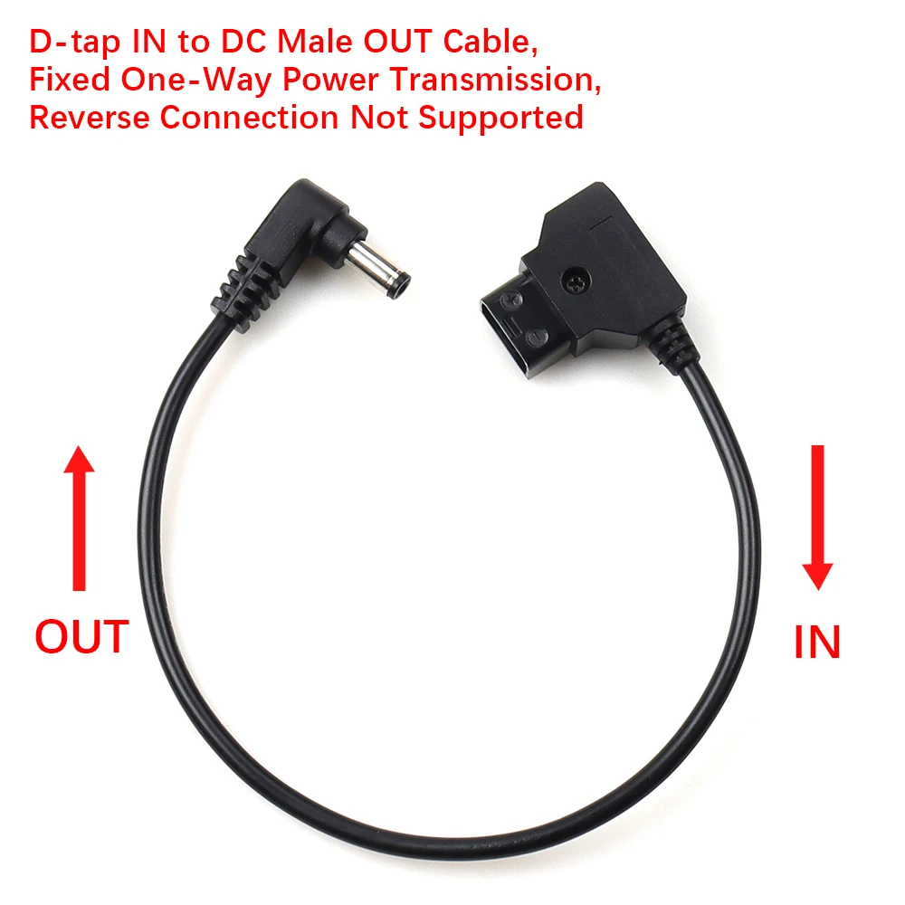 【LANO】DC5.5*2.1mm / 5.5*2.5mm 90 Degrees Angle Male to D-tap Spring Coiled Cable Straight Cable for Camera Battery Charger Light