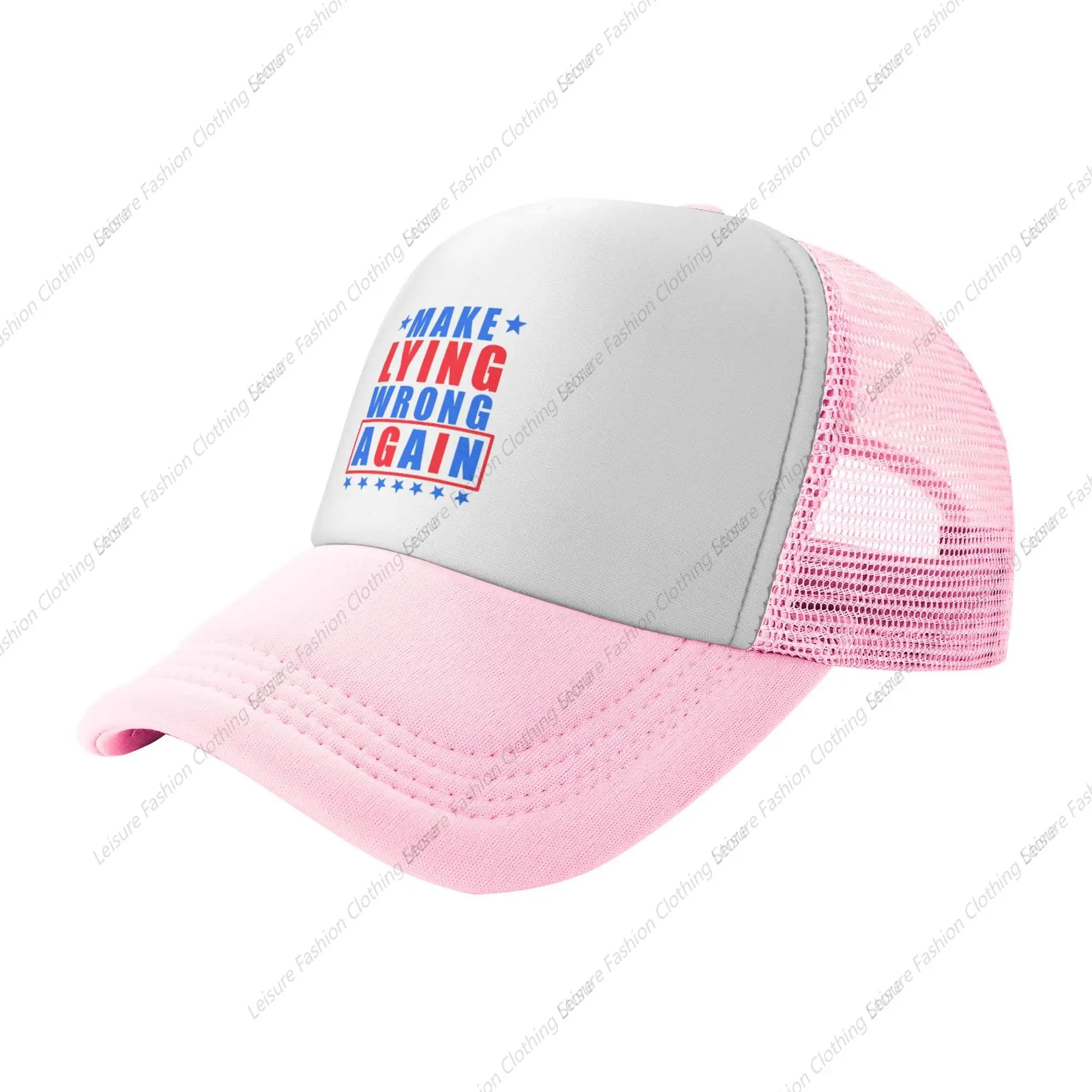 Make Lying Wrong Again Hats Trucker Hat Mesh Adjustable Funny Baseball Cap for Men Women