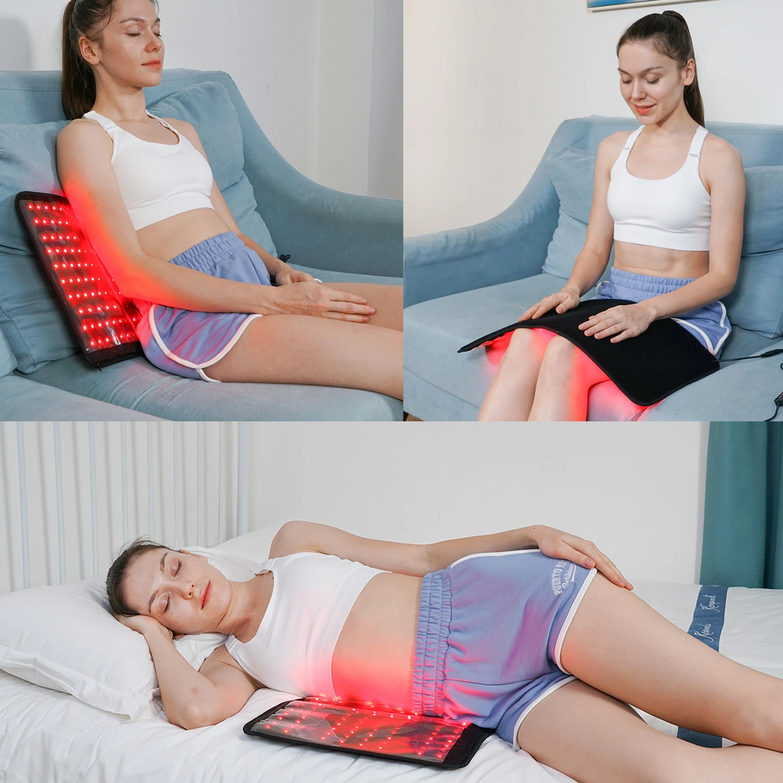 210pcs LEDs 660NM&850NM Red Light Therapy Belt Near Infrared Therapy Wrap  Heat Pad for Full Body Pain Relief Skin Rejuven