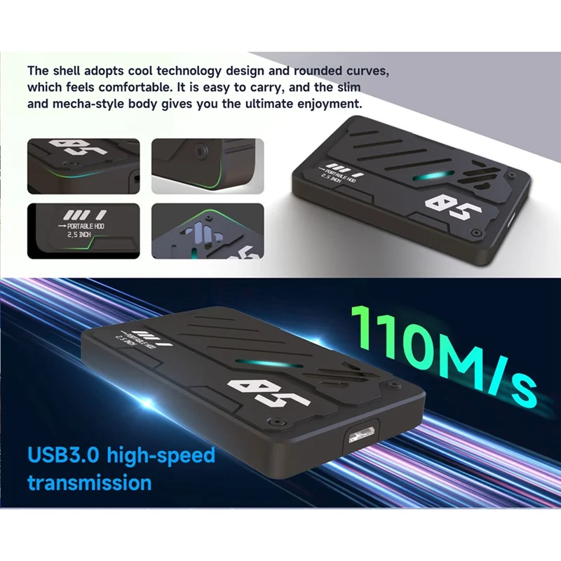 2.5インチポータブル外付けHDD 2.5インチストレージディスク拡張ストレージPCラップトップ用