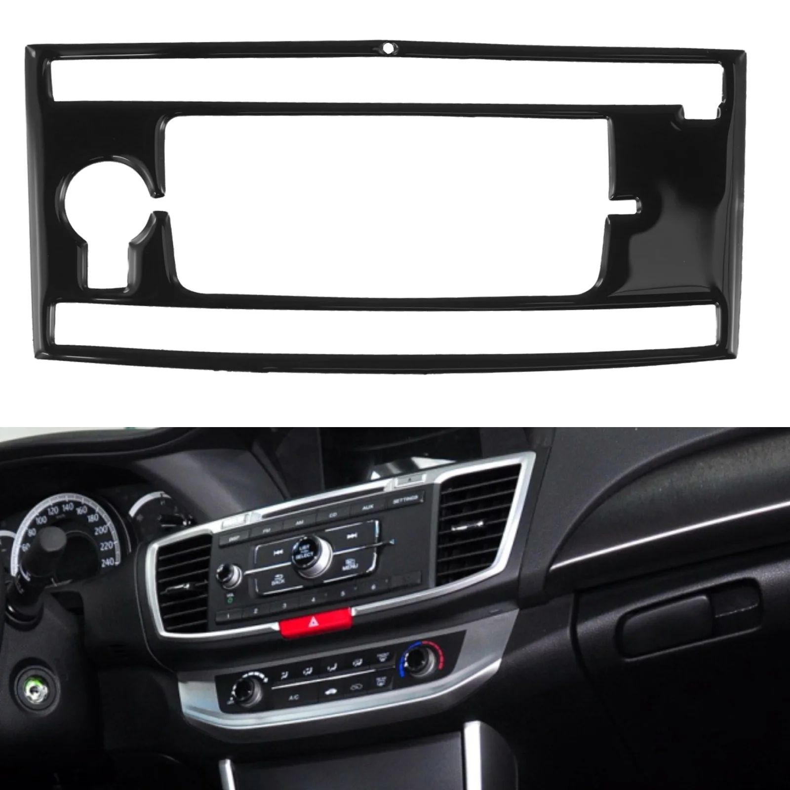 Make Your For Honda For Accord 2014 2017 Stand Out with this Sleek Piano Black Center Console Panel Cover Trim