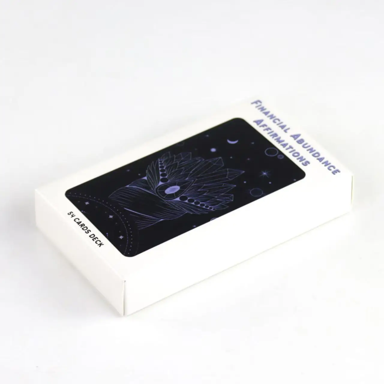 재정적 풍요 확언 카드 확언 데크 10.3*6cm 재정적 자유를 표현하고 돈을 유치하는 54 Pcs 카드