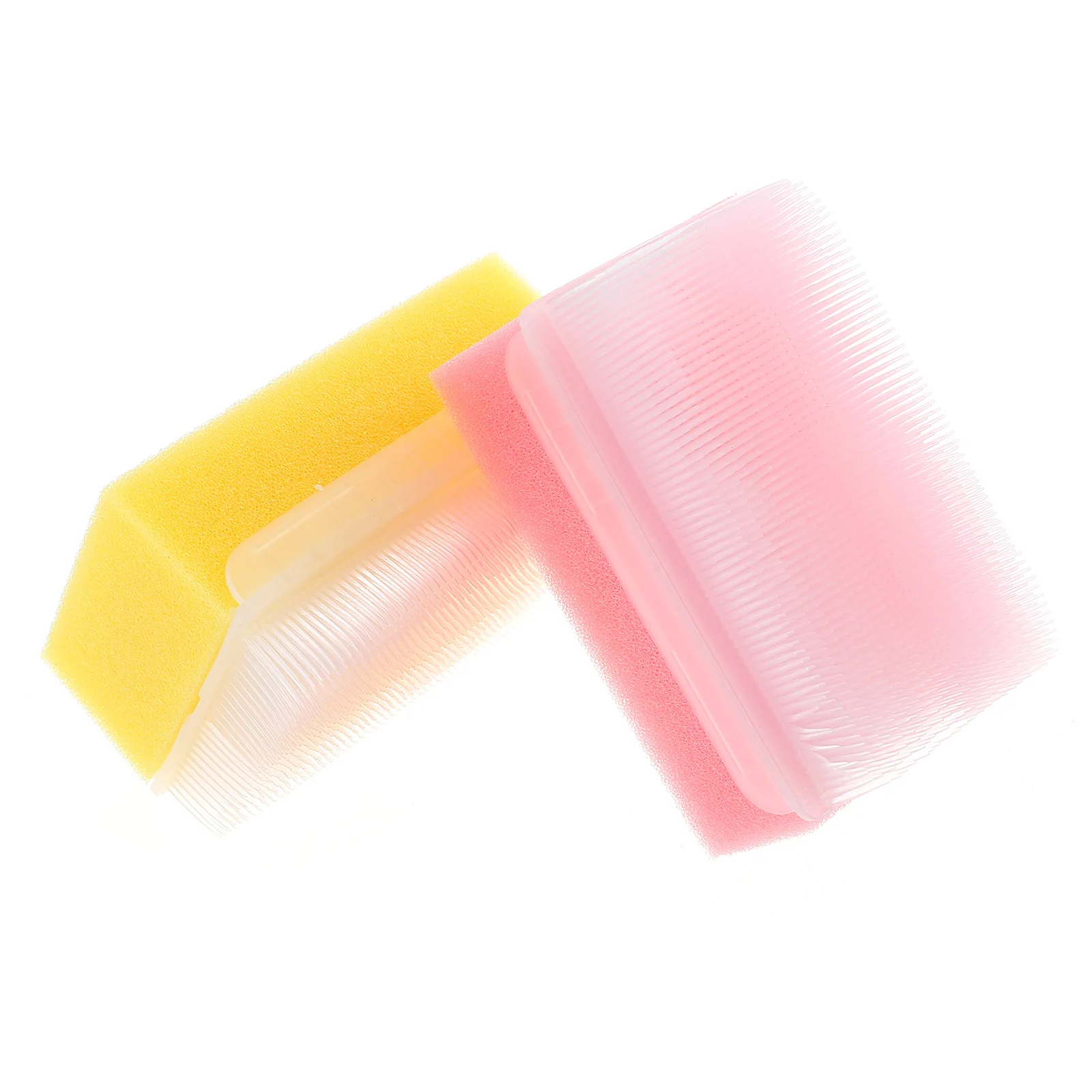 

2Pcs Portable Sensory Brush for Sponge Bristles Gentle Exfoliation Comfortable Grip Perfect for Daily Bath Massage and