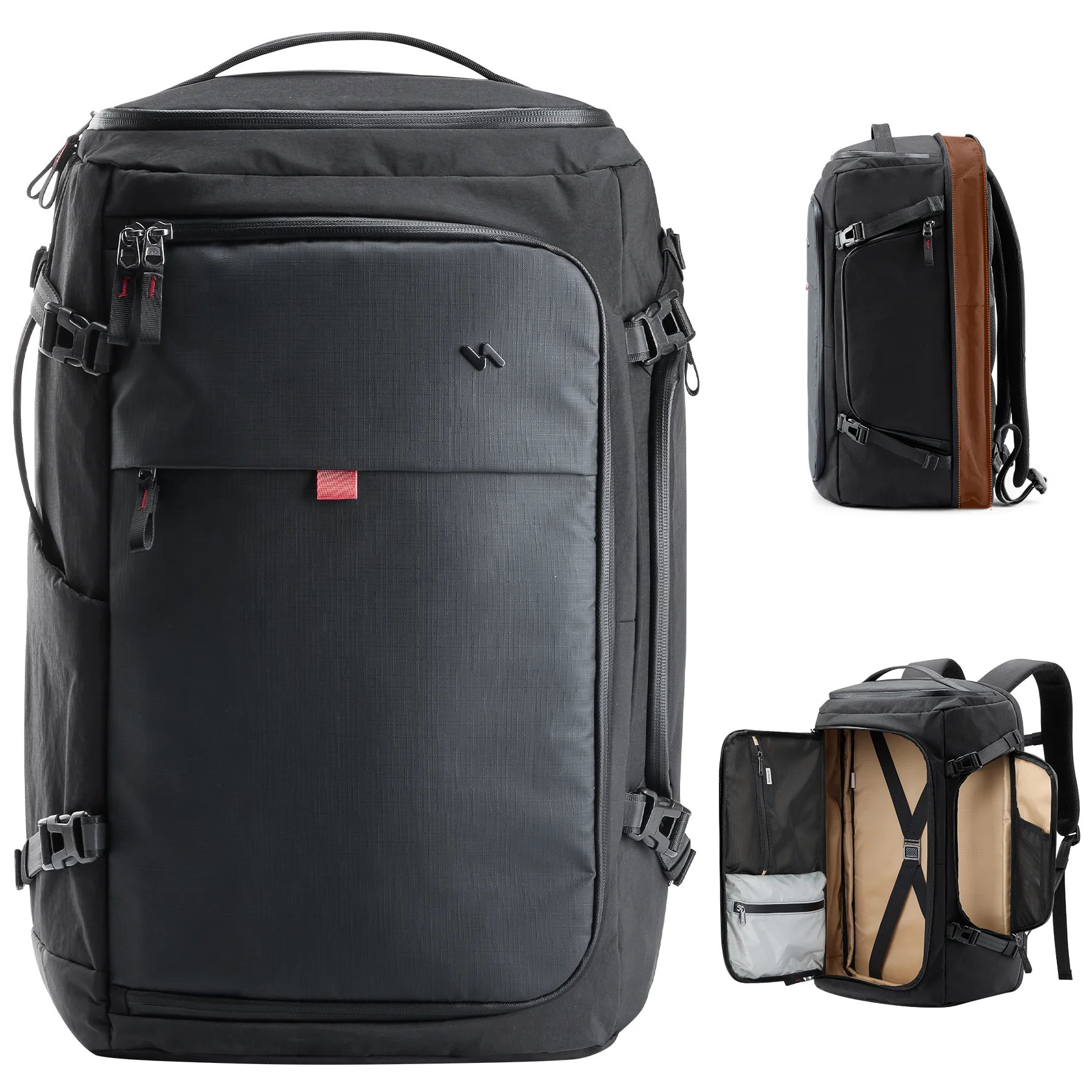 Reiserucksack Erweiterbar 36-43L, TSA-freundliches Handgepäck für 16 Zoll Laptops, Business & Wochenendtrips, BPX36