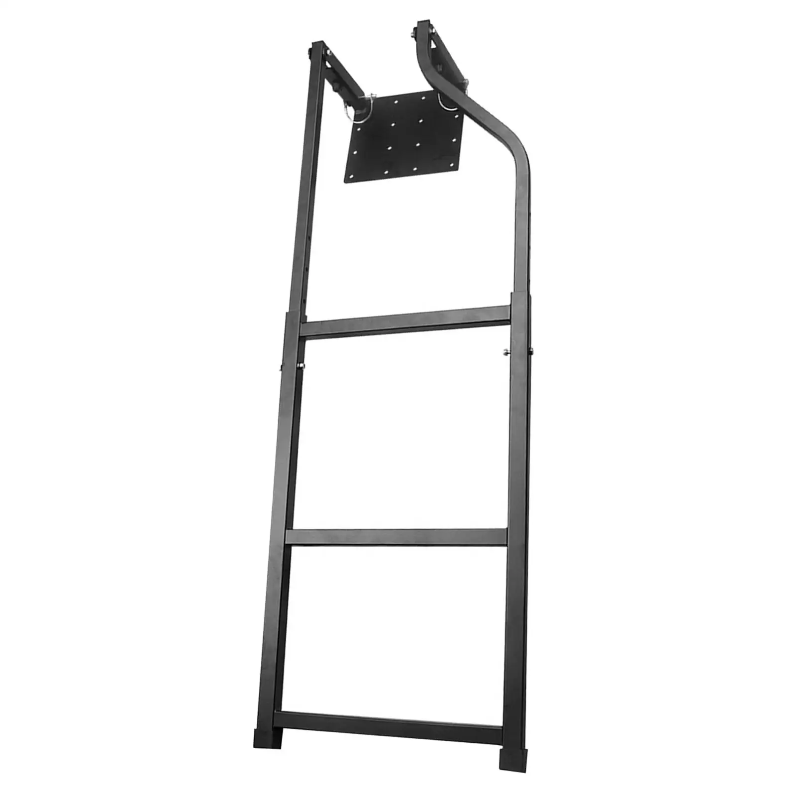 

Folding Tailgate Step Ladder Easy Install Universal Fit Portable Tailgate Mounted Ladder Steel Black Heavy Duty Tailgate Ladder