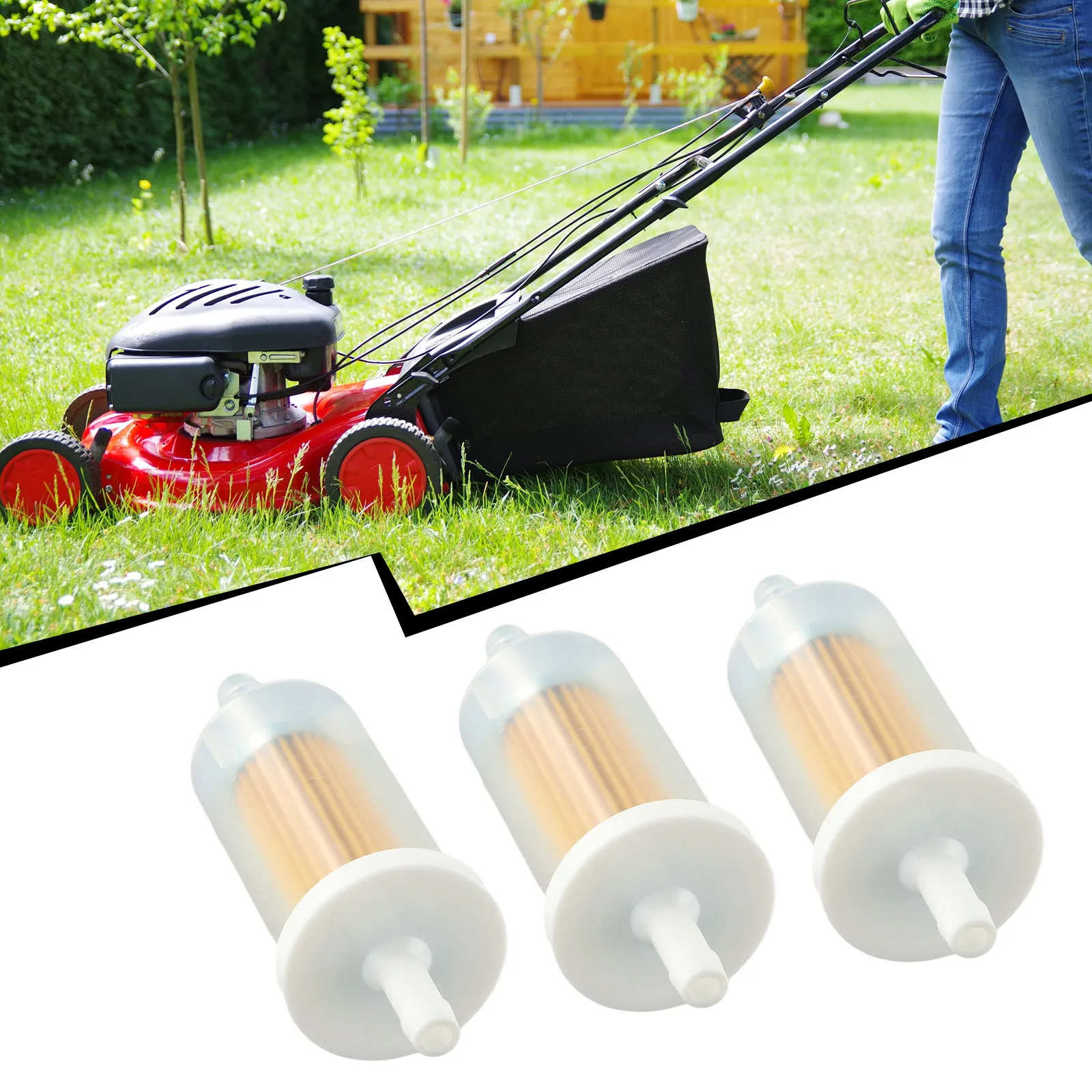 

3 Inline Fuel Filters for Troy Mower Tractors Compatible with 1/4 Inch Lines Replaces For 695666 691035 845125