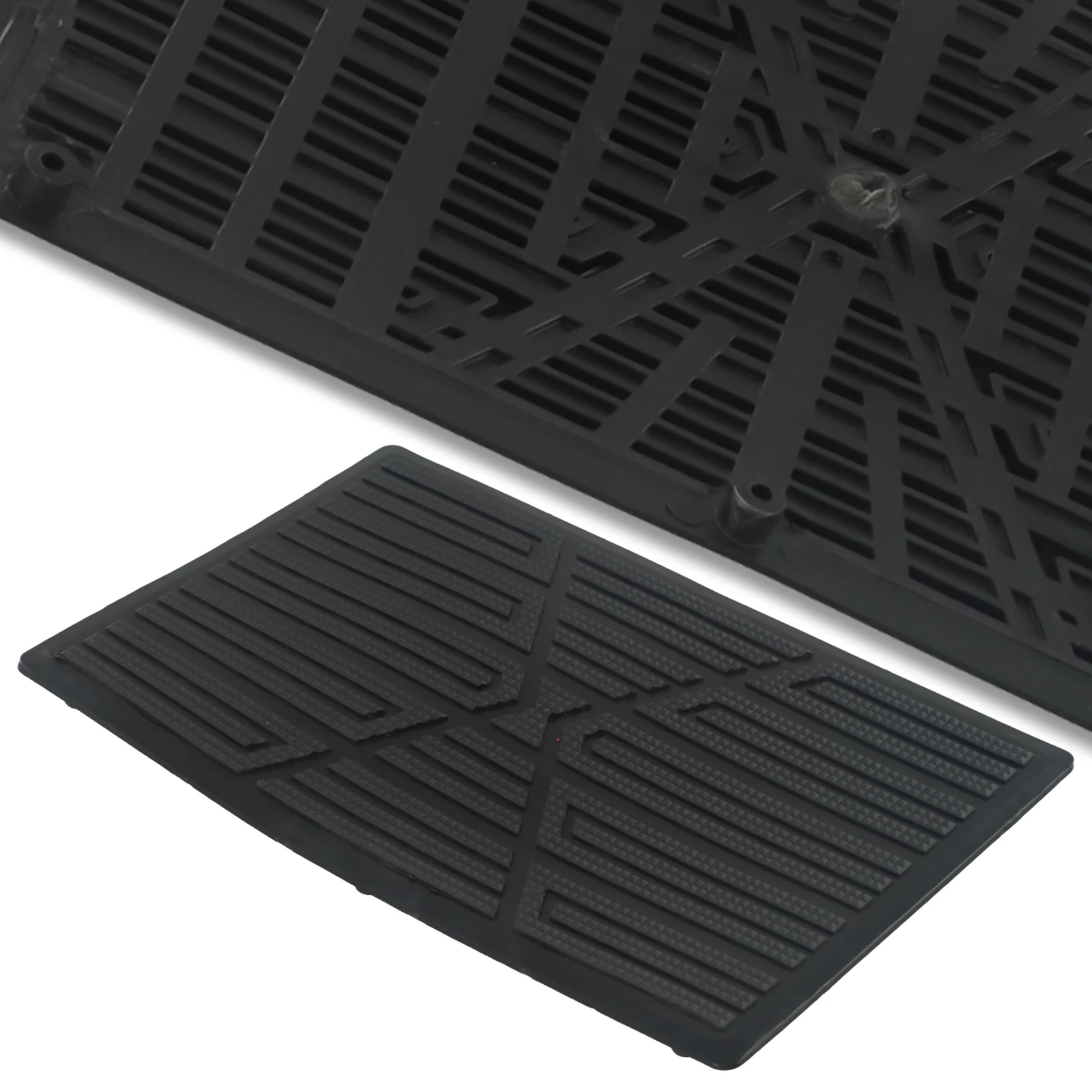 Car Carpet Plate Floor Pad Heel Foot Mat Pedal Patch Cover Black PVC Waterproof Heel Foot Mat Pedal Patch Cover