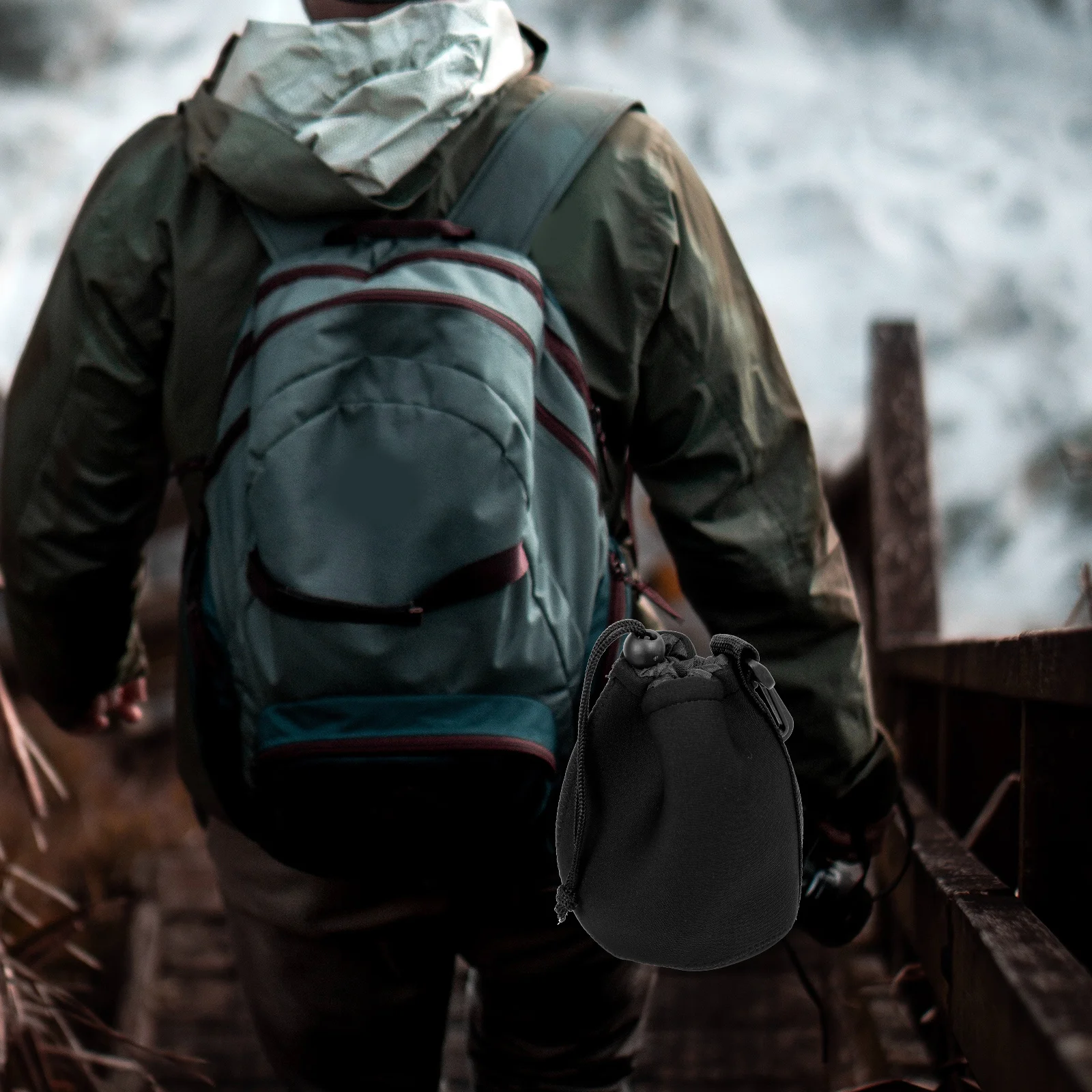 

4Pcs Neoprene Camera Lens Pouch Waterproof Dustproof Shockproof for Dslr Lenses Portable Belt Hanging Storage Case