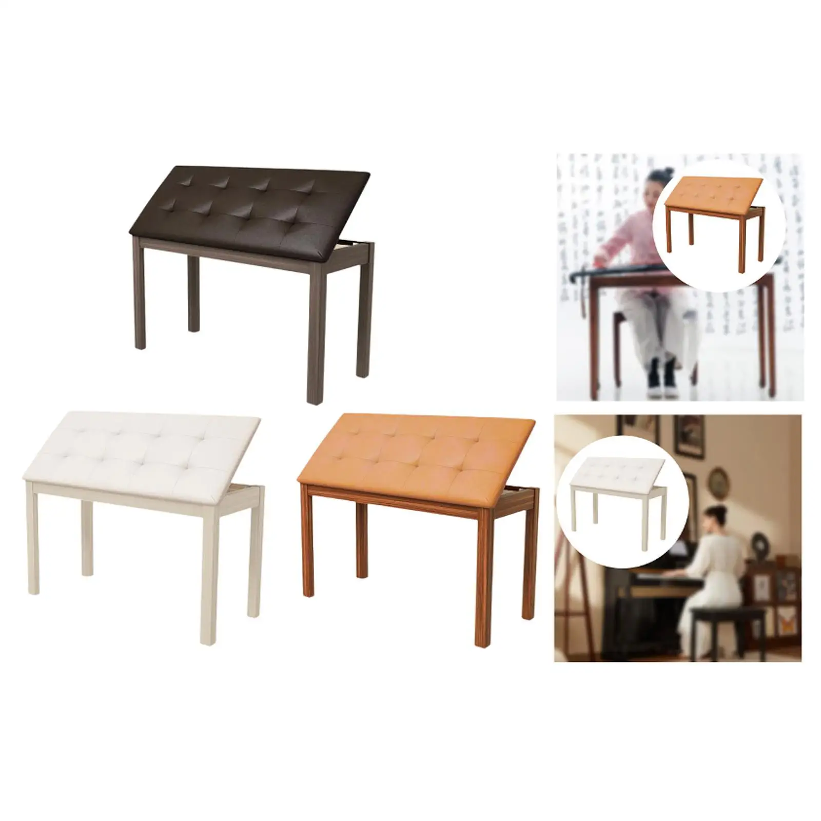 

Piano Bench Piano Seat Versatile Bookcase Stool Heavy Duty Piano Stool Chair for