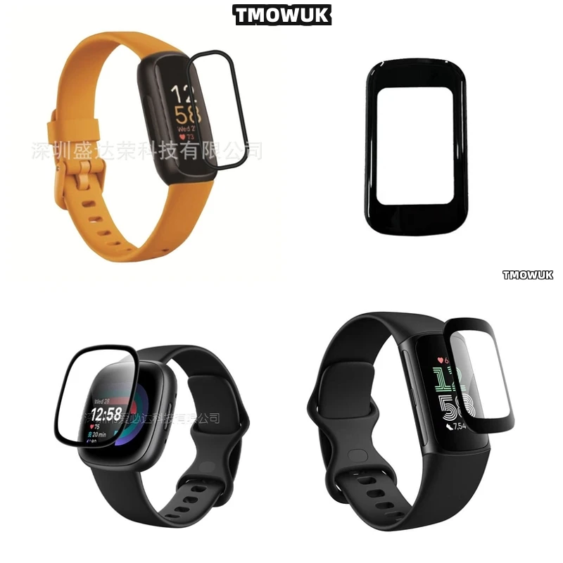 

For Fitbit Sense 2 Versa3 2 4 Inspire 3 Charge 6 5 Soft PMMA 3D Anti-Scratch Screen Film Full