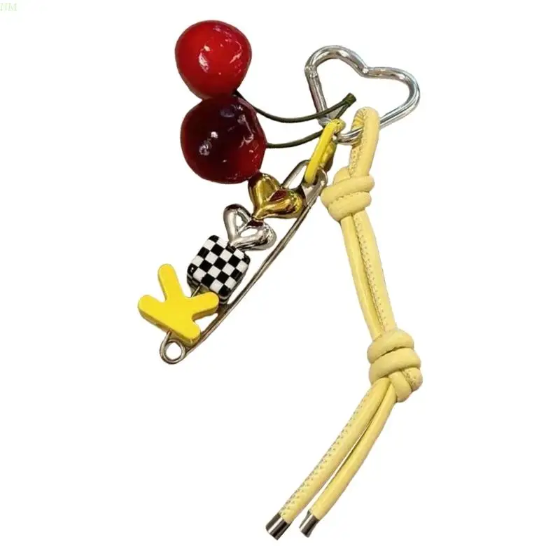 Cherry Shaped Keychain Charm Attractive Cherry Key Chain Hanging Decoration for Personalizing Your Belongings