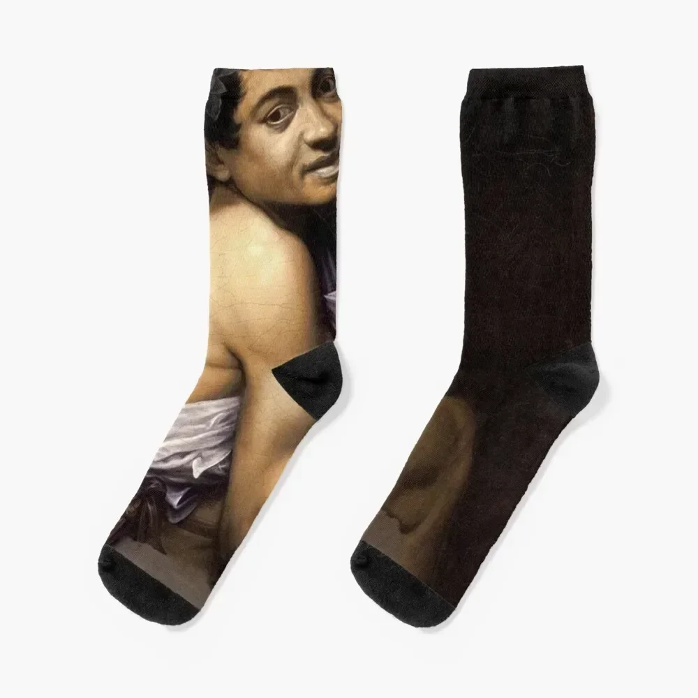 

Young Sick Bacchus Caravaggio Socks Stockings compression short sports and leisure FASHION Mens Socks Women's