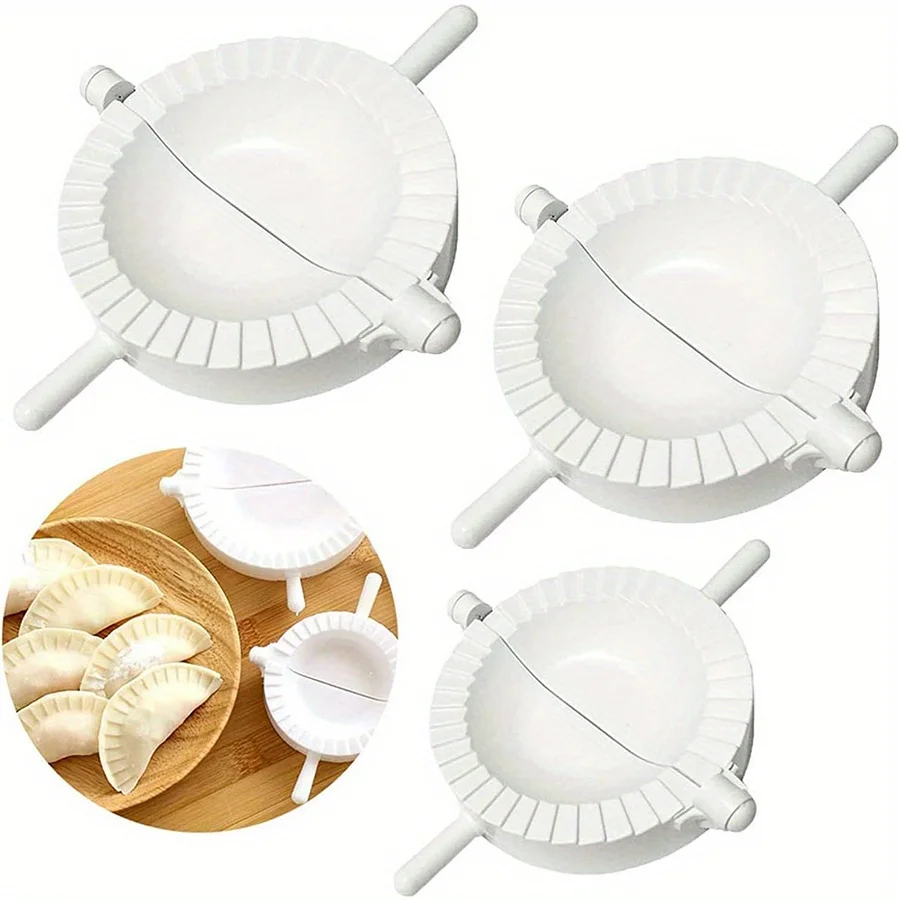 3 uds Ravioli Dumpling Maker Manual chino Dumpling pastel Ravioli Maker molde cortador Gyoza Empanada molde pastelería masa prensa JXB