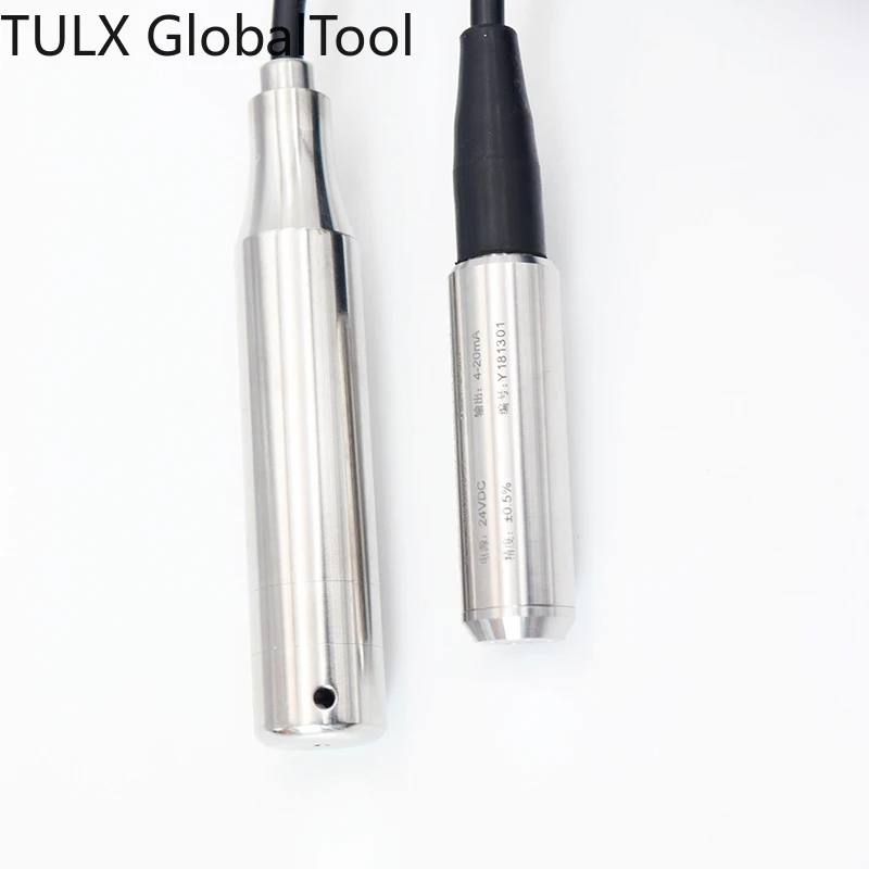 

TULX 4-20ma 0-10v RS485 Output Liquid Water Level Sensor 500m Well Borehole Fuel Submersible Water Depth Level Transmitter