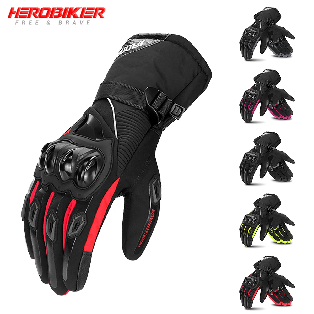 

Motorcykelhandskar Vattentäta Vindtäta Hel Fingerhandskar Moto Motocrosshandskar Vinter Moto Motorcykelhandskar med Touchscreen