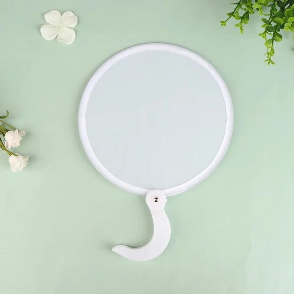 Portable Round Collapsible Hand Fan Blank Plastic Fan Custom Paint Art Mini Decor Cooling Fan Summer Promotional Party Gift
