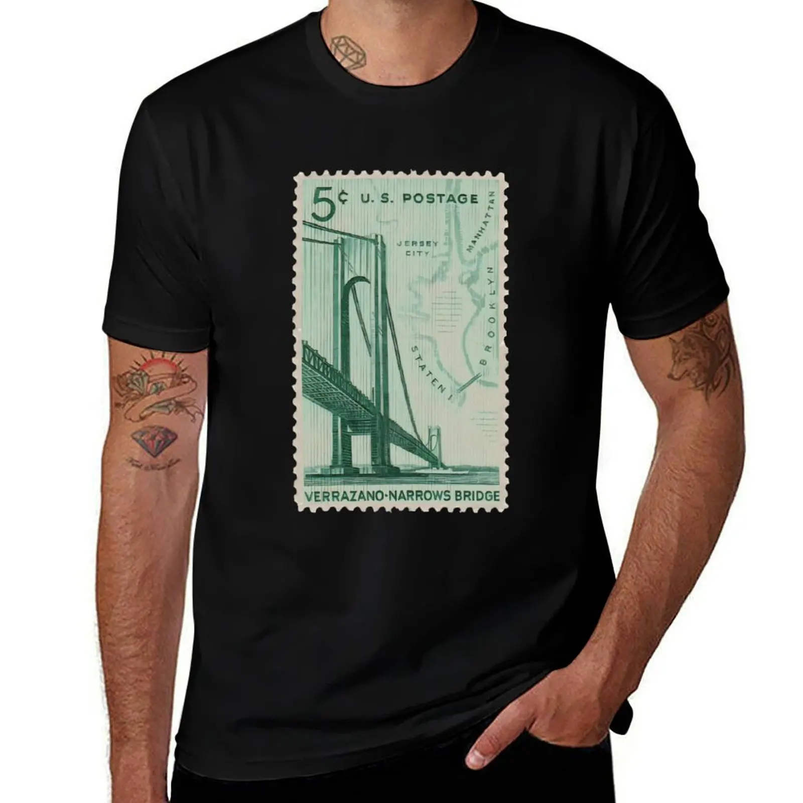 

shirt custom shirt Bridge 100 print funny t shirts Verrazano-Narrows dark percent T-Shirt t t 5c 1964 man cotton humor for