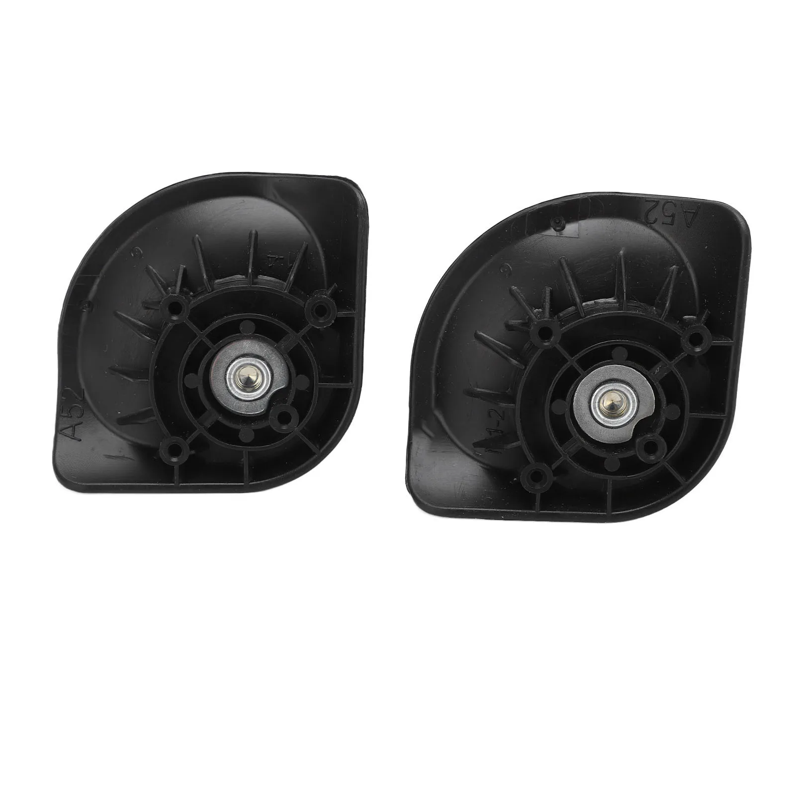 1 زوج عجلات دوارة للأمتعة كتم عجلات دوارة لاستبدال حقيبة سوداء A52 عجلات دوارة للأمتعة عجلة دوارة بلاستيكية