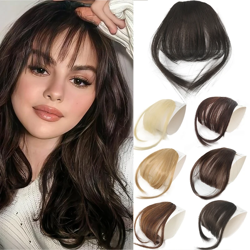 Clip‑in Fringe Hairpiece With Sideburns Women Fake Bangs Hair Extension Natural Blend For Daily Wear