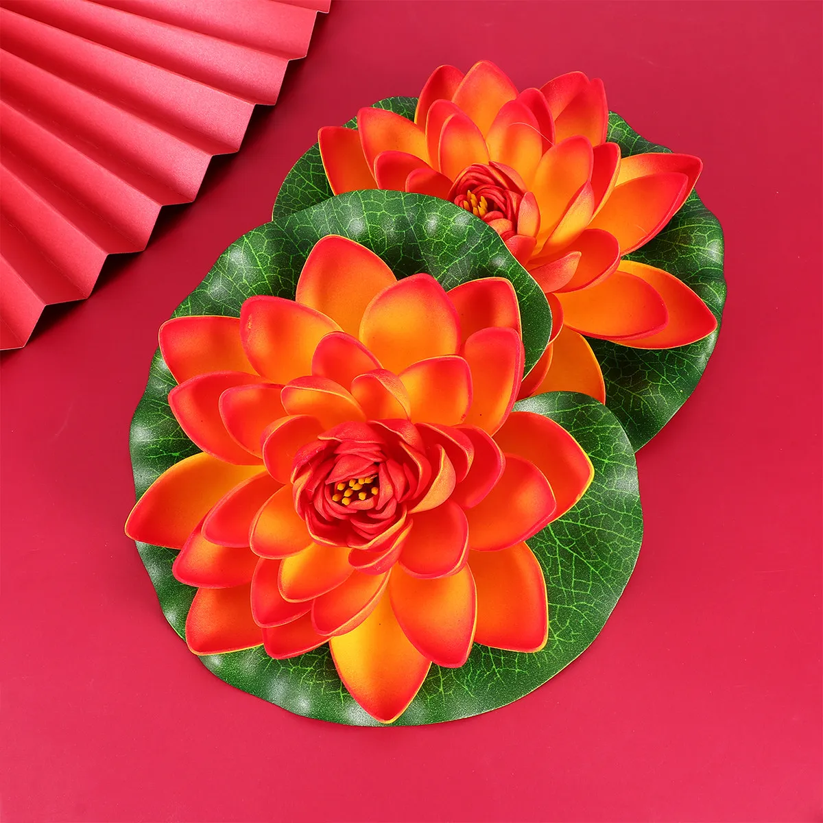 6Pcs Simulation Artificial Floating Pond Decor with Anchoring Natural Joyful Gift Artificial
