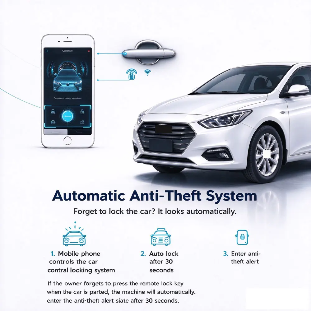 PKE Smart Key Car Alarm System Mobile Phone Control Keyless Entrywith Remote Central -Bluetooth Smart Key Car Alarm System