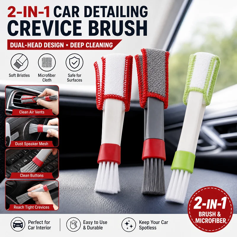 1Pc Cleaning Brush Car Air Conditioning Vent Cleaning Tool, Multi‑Purpose Vacuum Brush, Car Interior Accessories