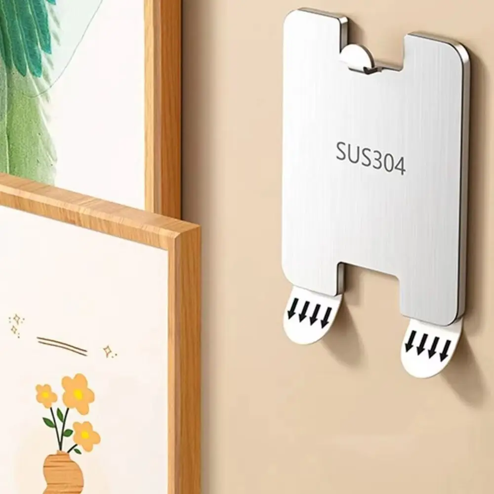 

8 PCS Stainless Steel Photo Frame Hooks Waterproof No Punching Hanging Picture Hangers Hanging Traceless