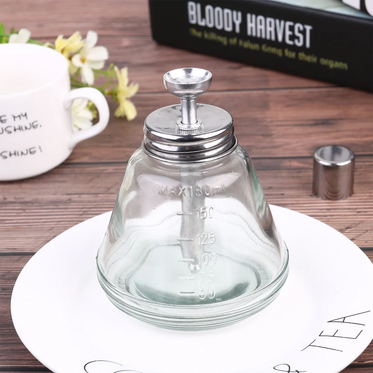 

1Pcs 180Ml Safe Glass Alcohol Dispenser Portable Cleanser Bottle for Outdoor Home Use Leakproof Sub Container Dispensers