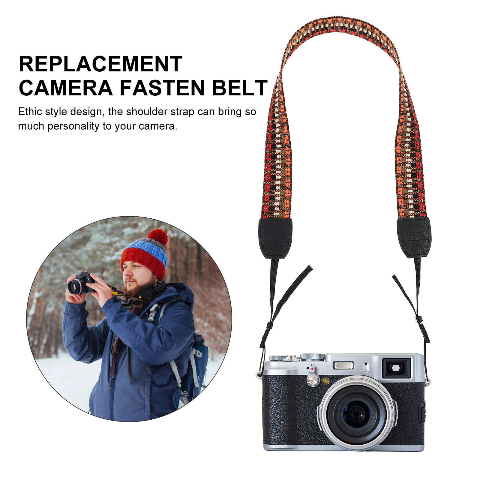 

2pcs Camera Neck Strap Replacement Anti-Slip Shoulder Belt For Mirrorless Design Photography Accessories Fasten Belt
