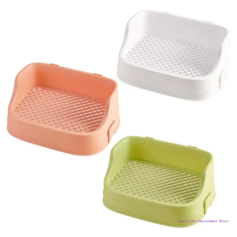 

C63E Large Rabbit Litter Box for Small Animals Hedgehogs Chinchilla Ferret 3 Colors